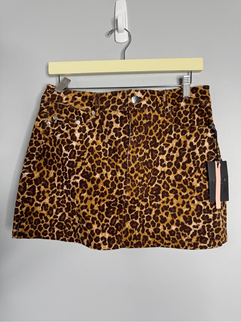 iris Leopard Print Mini Skirt - Brown and Tan